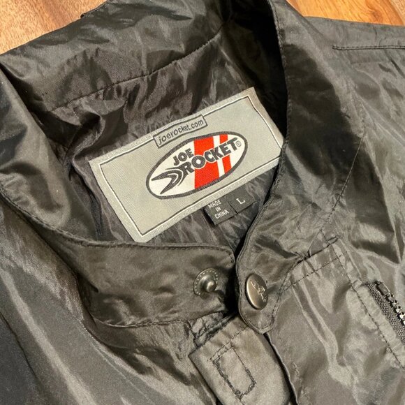 Joe Rocket Motorcycle Jacket Lightweight Black Biker Windbreaker - Picture 8 of 9